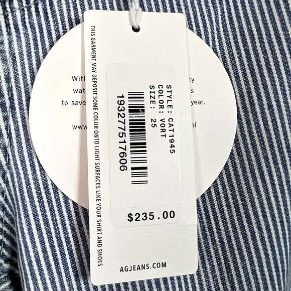 Adriano Goldschmied The Isabelle High Rise Straight Crop Jean Vort Stripped 25